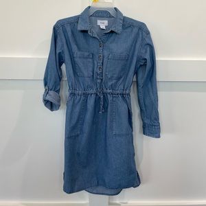 Girls Chambray Shirt Dress